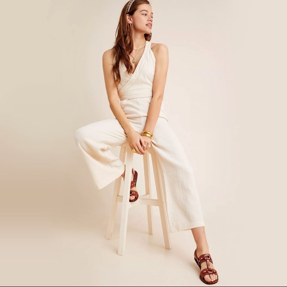 NWT Anthropologie Demi Textured Aren Jumpsuit